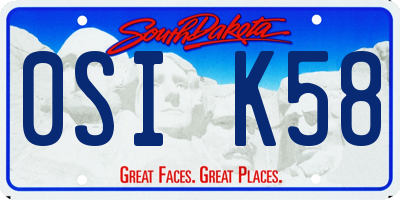 SD license plate 0SIK58