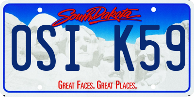 SD license plate 0SIK59