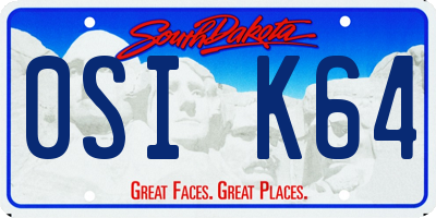 SD license plate 0SIK64