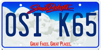 SD license plate 0SIK65