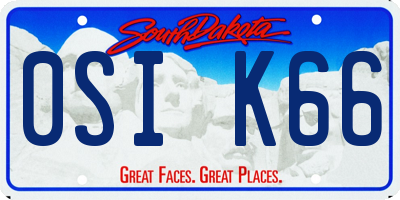 SD license plate 0SIK66