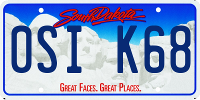 SD license plate 0SIK68