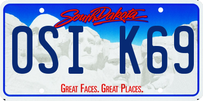 SD license plate 0SIK69