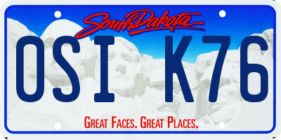 SD license plate 0SIK76