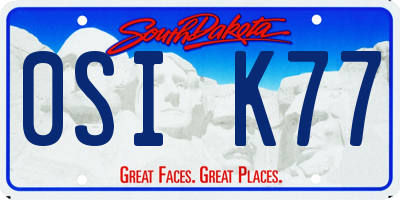 SD license plate 0SIK77