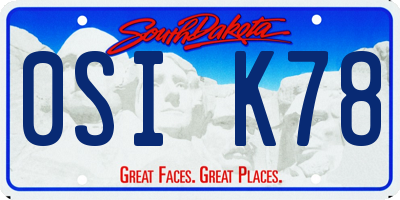 SD license plate 0SIK78