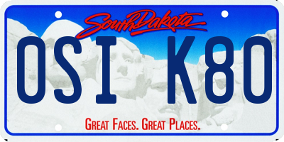 SD license plate 0SIK80