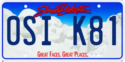SD license plate 0SIK81