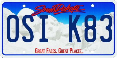 SD license plate 0SIK83