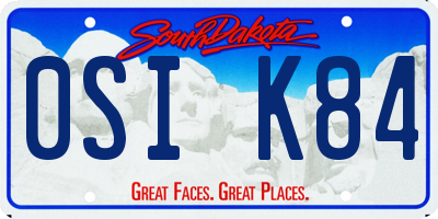SD license plate 0SIK84