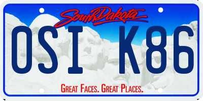 SD license plate 0SIK86
