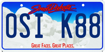 SD license plate 0SIK88
