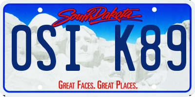 SD license plate 0SIK89