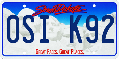 SD license plate 0SIK92