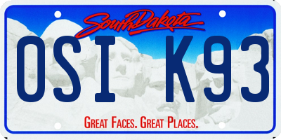 SD license plate 0SIK93