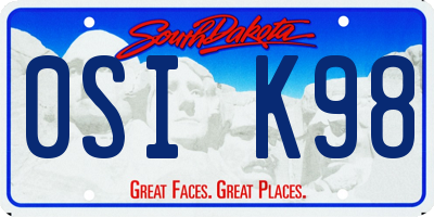 SD license plate 0SIK98