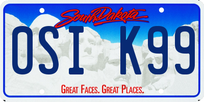 SD license plate 0SIK99