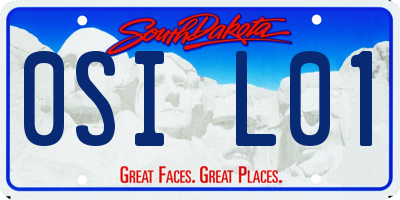 SD license plate 0SIL01