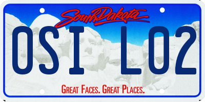 SD license plate 0SIL02