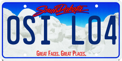 SD license plate 0SIL04