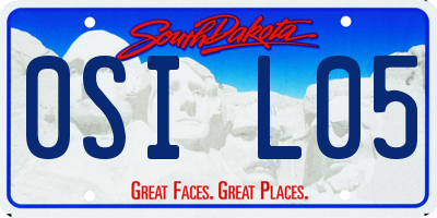 SD license plate 0SIL05
