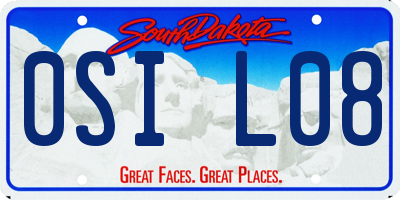 SD license plate 0SIL08