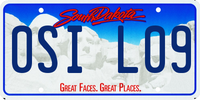 SD license plate 0SIL09