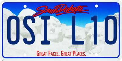 SD license plate 0SIL10