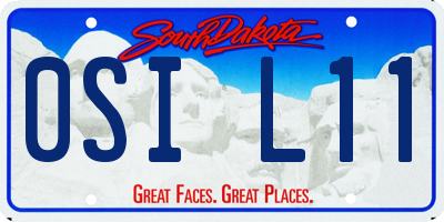 SD license plate 0SIL11