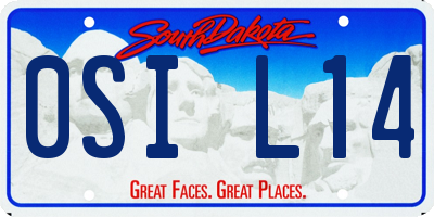 SD license plate 0SIL14