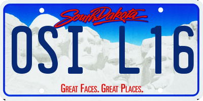 SD license plate 0SIL16