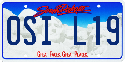 SD license plate 0SIL19