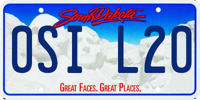 SD license plate 0SIL20