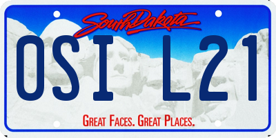 SD license plate 0SIL21