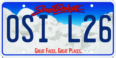 SD license plate 0SIL26