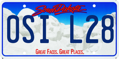 SD license plate 0SIL28