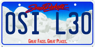 SD license plate 0SIL30