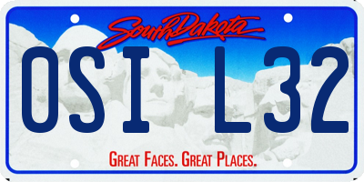 SD license plate 0SIL32