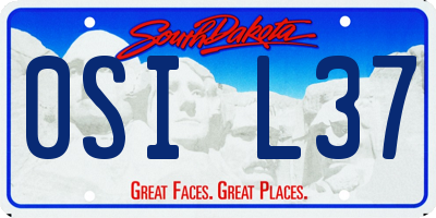 SD license plate 0SIL37