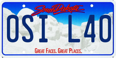 SD license plate 0SIL40
