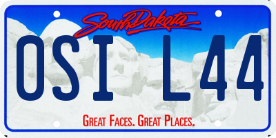 SD license plate 0SIL44