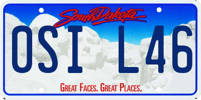 SD license plate 0SIL46