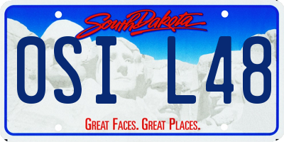 SD license plate 0SIL48