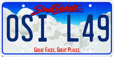 SD license plate 0SIL49