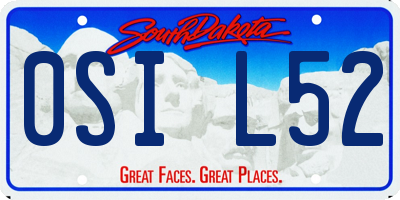 SD license plate 0SIL52