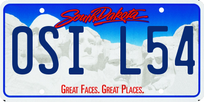 SD license plate 0SIL54
