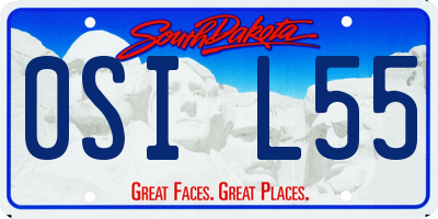 SD license plate 0SIL55