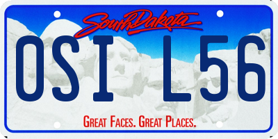 SD license plate 0SIL56