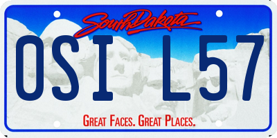 SD license plate 0SIL57