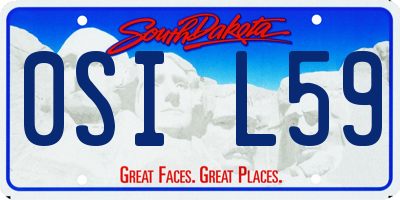 SD license plate 0SIL59
